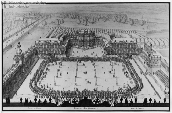Carousel of the Four Elements in the Courtyard of the "Zwinger" in the Year 1719 (1731)